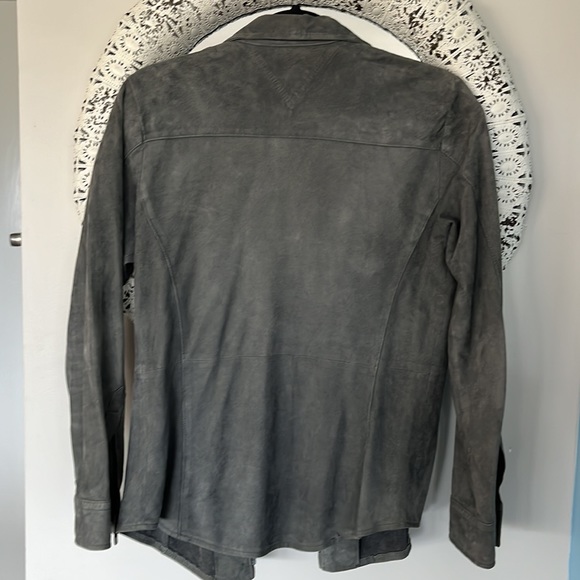 RARE! Vintage Tommy Hilfiger Suede Shirt with zipper - Picture 7 of 8